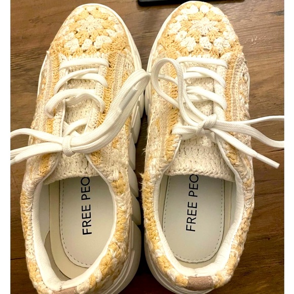 FREE PEOPLE CROCHET SNEAKERS - Picture 2 of 6